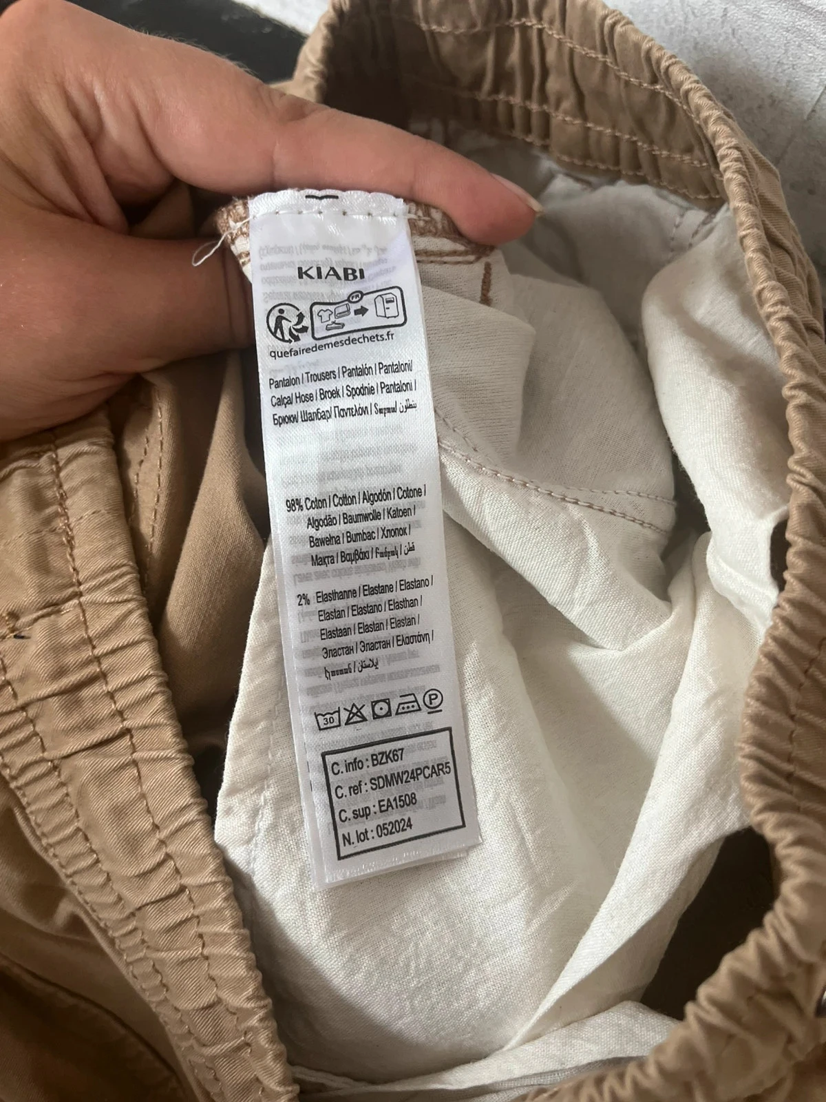 Heren cargo-broek Kiabi Comfort Fit – Maat 40 – Zandbeige – Zeer goede staat – photo 5